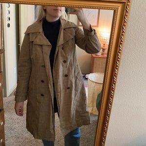plaid trench coat